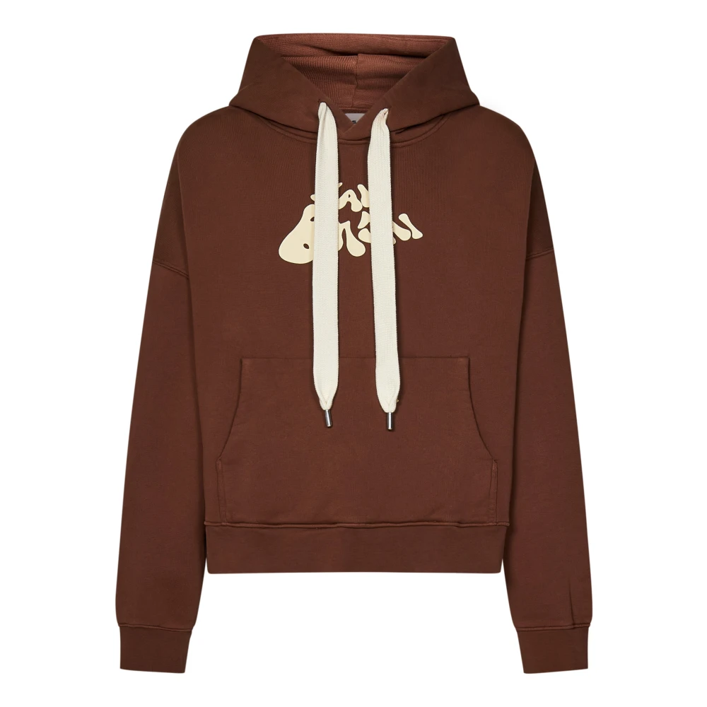 Bonsai Bruine Heren Katoenen Hoodie Brown Heren