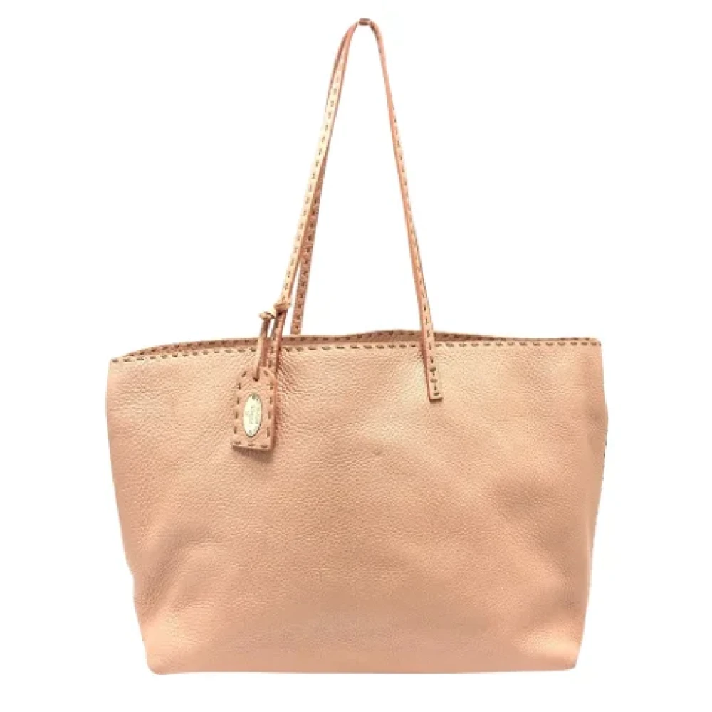 Fendi Vintage Pre-owned Leather totes Beige Dames