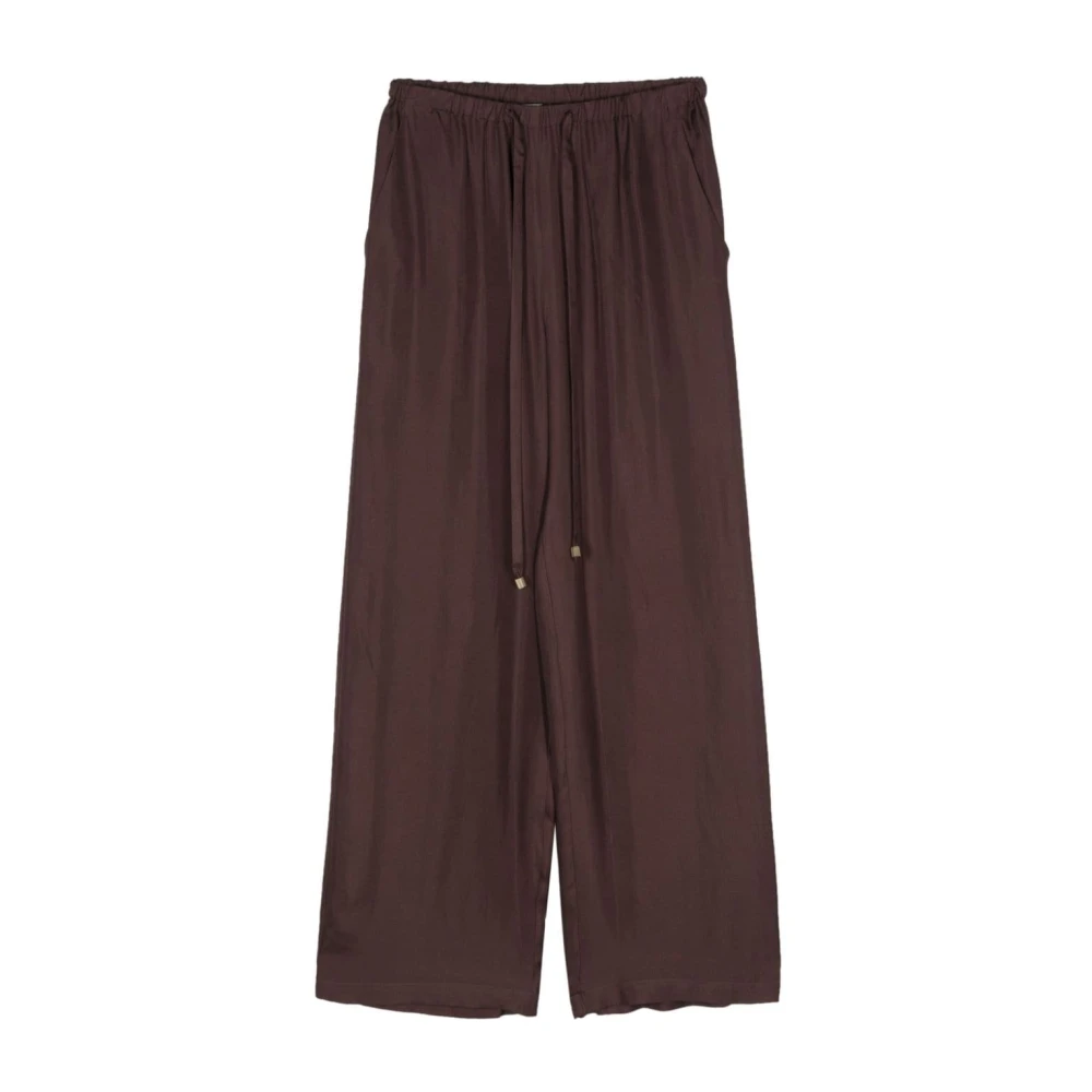 Alysi Wide Trousers Brown Dames