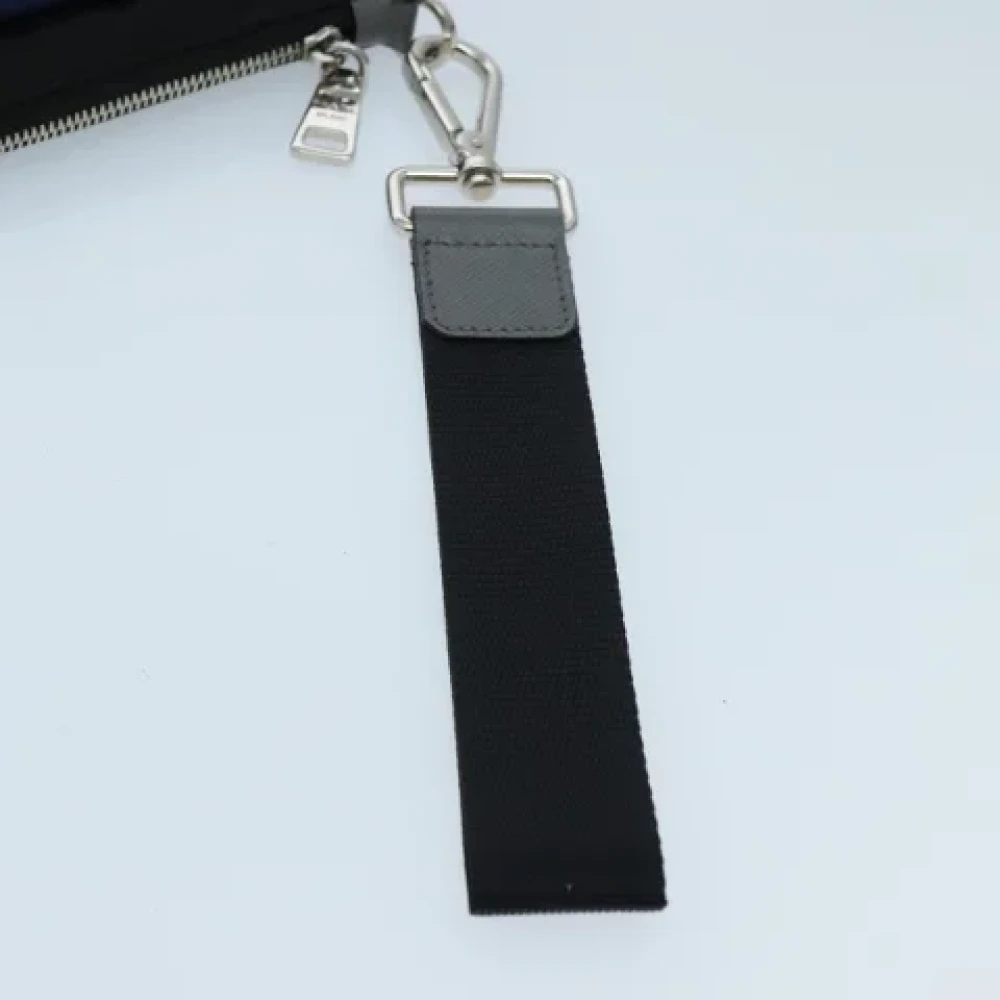 Prada Vintage Pre-owned Nylon clutches Black Dames