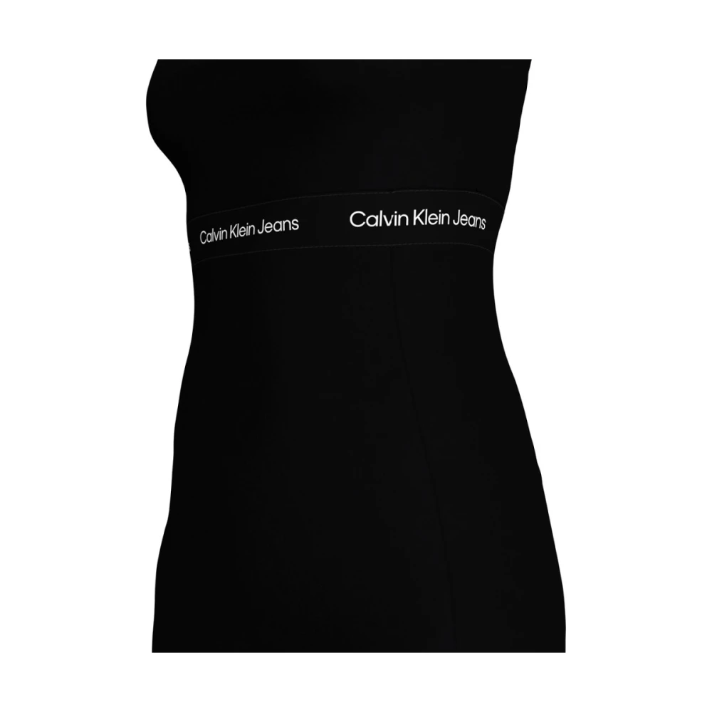 Calvin Klein Katoenen Jurk Black Dames