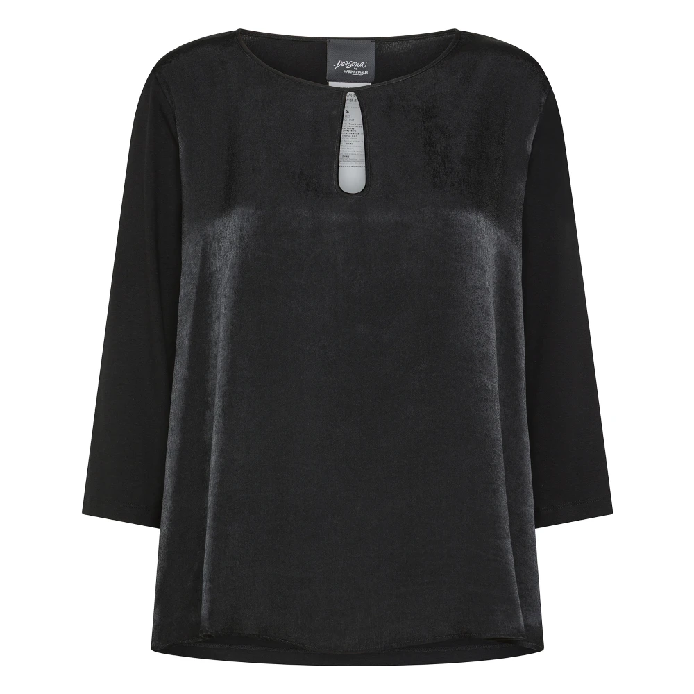 Marina Rinaldi Zwarte T-shirts en Polos Black Dames