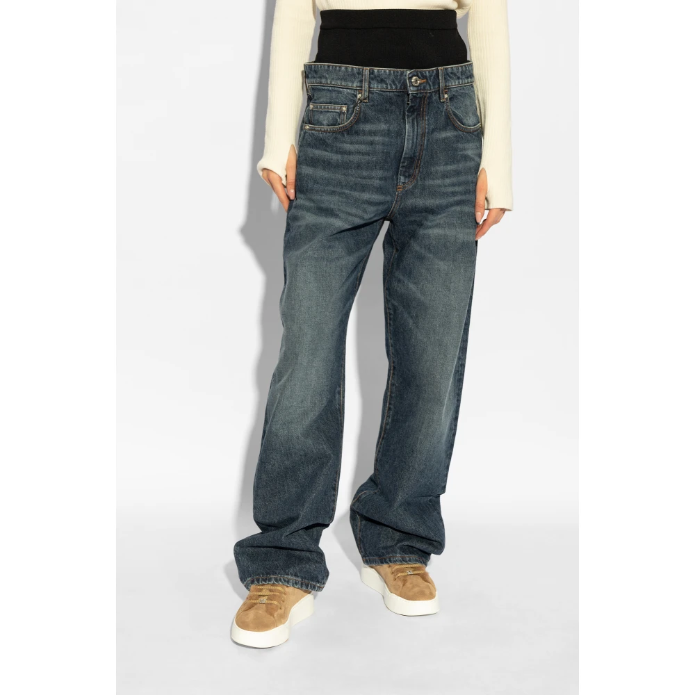 SPORTMAX Straight leg jeans Blue Dames