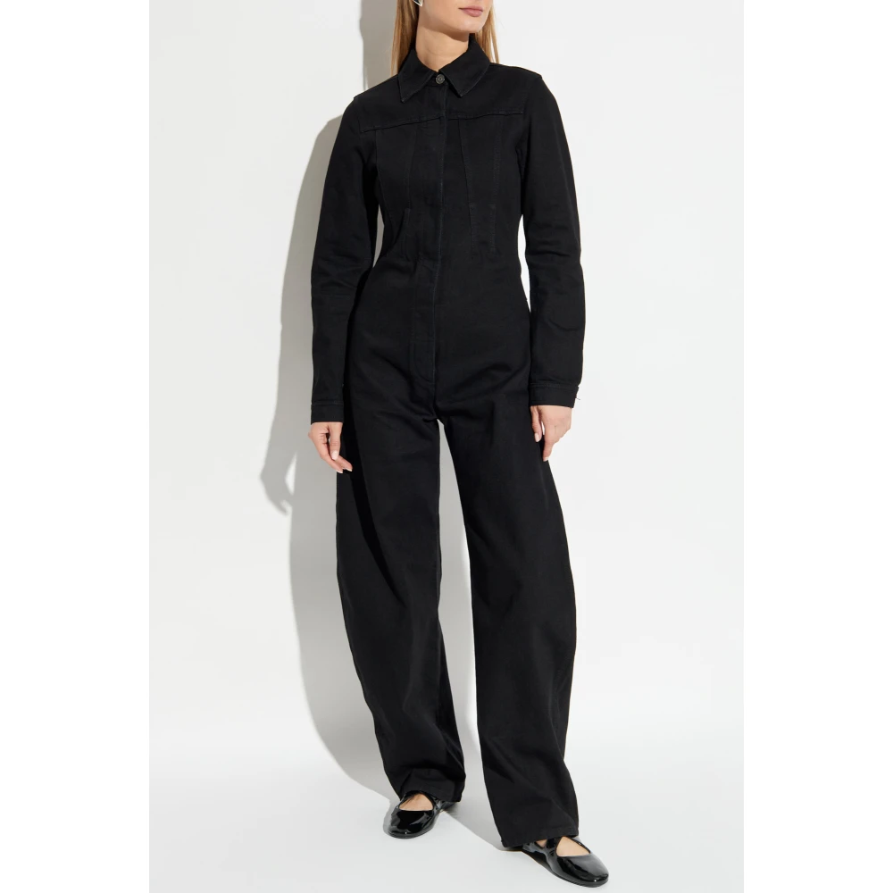 Alaïa Denim jumpsuit Black Dames