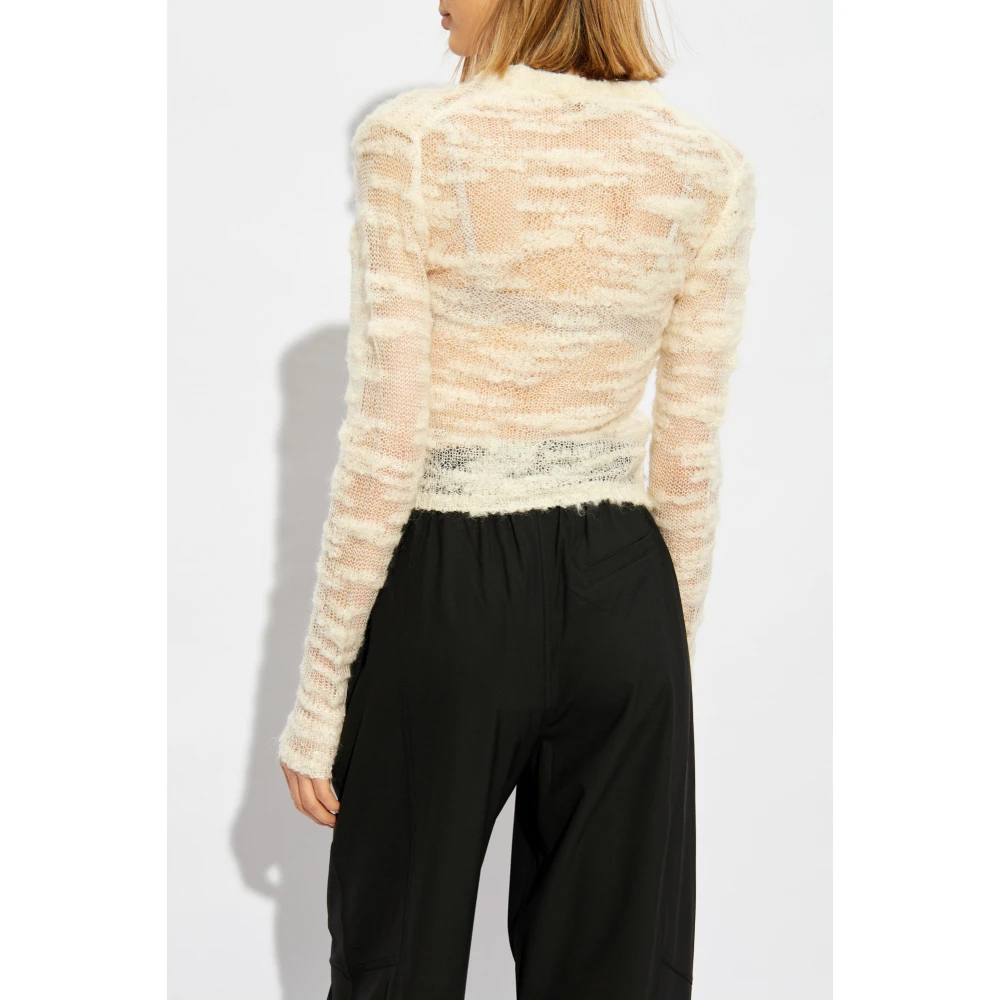 Ganni Geknoopte Vest Beige Dames