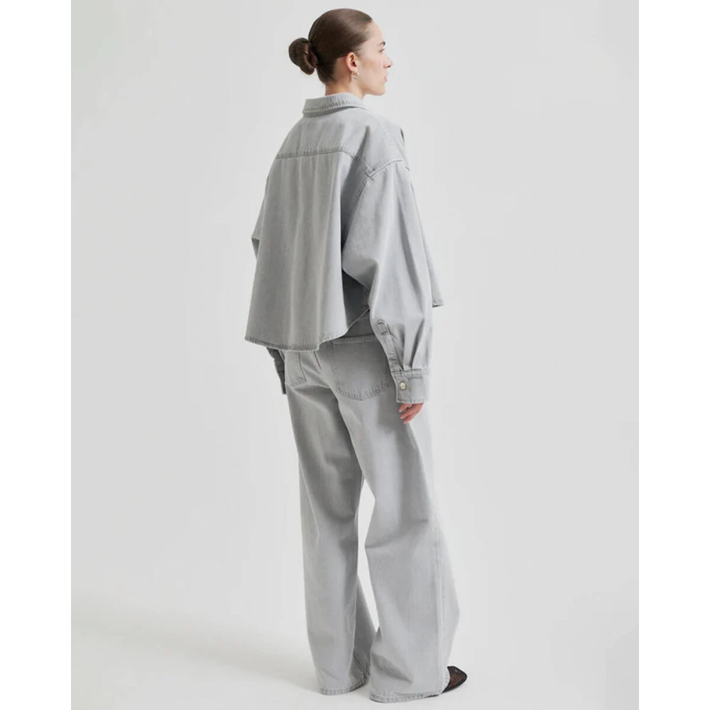 Second Female Denira Denim Blouse Second Dames Gray Dames