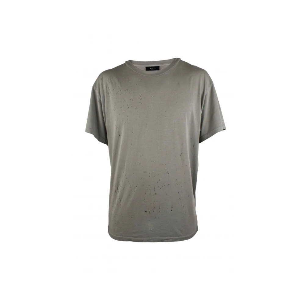 Amiri Lichtgrijze Verouderde T-shirt Gray Heren