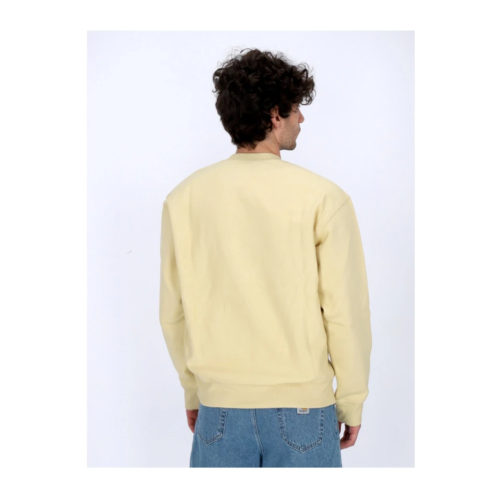 Carhartt WIP Amerikaans Script Sweatshirt Beige Heren