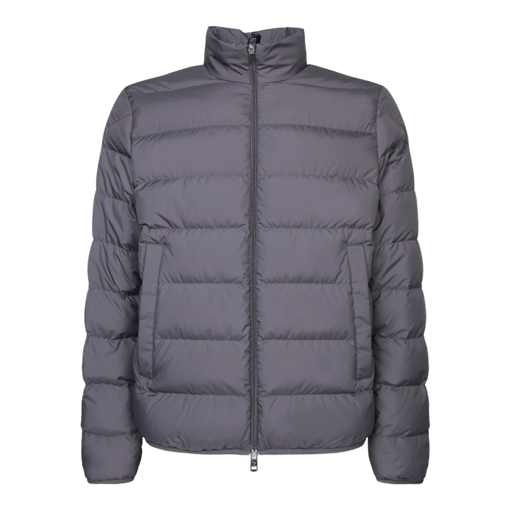 Moncler Grijze Gewatteerde Donsjas Stedelijke Stijl Gray Heren