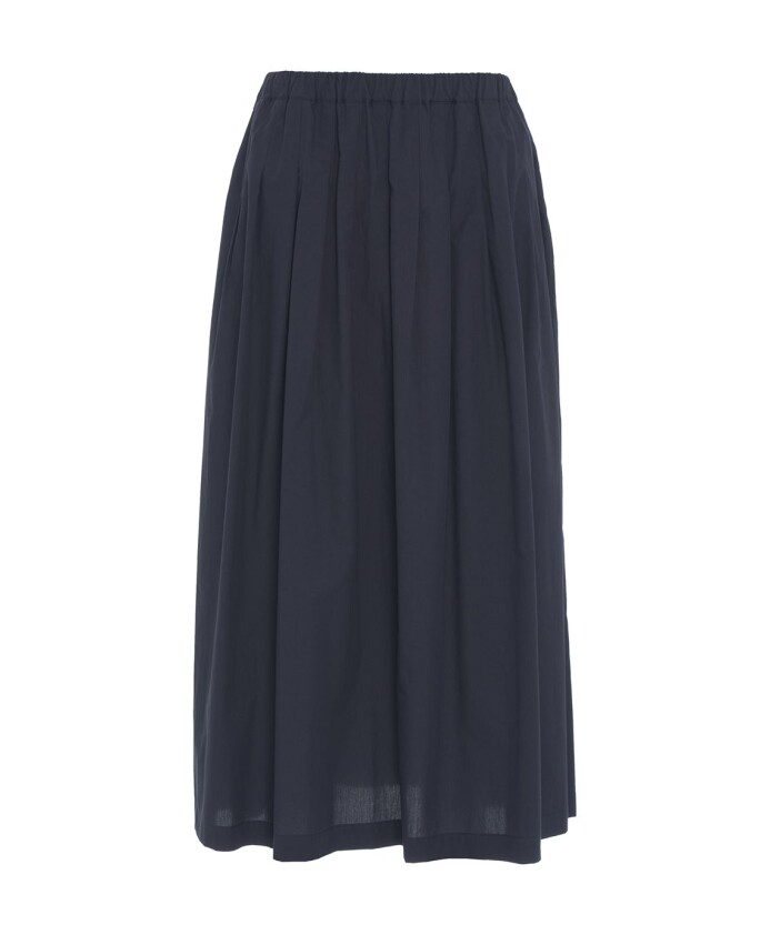 blauwe-geplooide-midi-rok