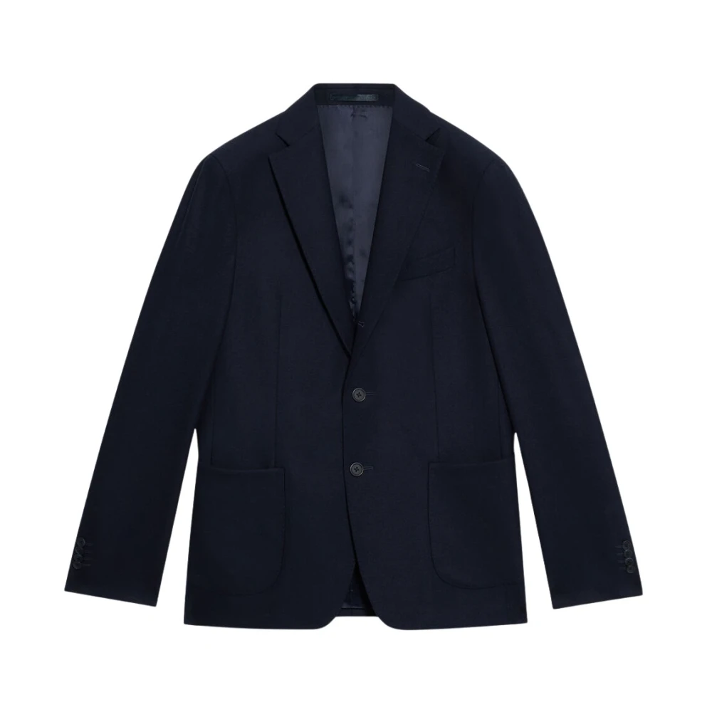 Brooks Brothers Blazer van Virgin Wool Blend Blue Heren