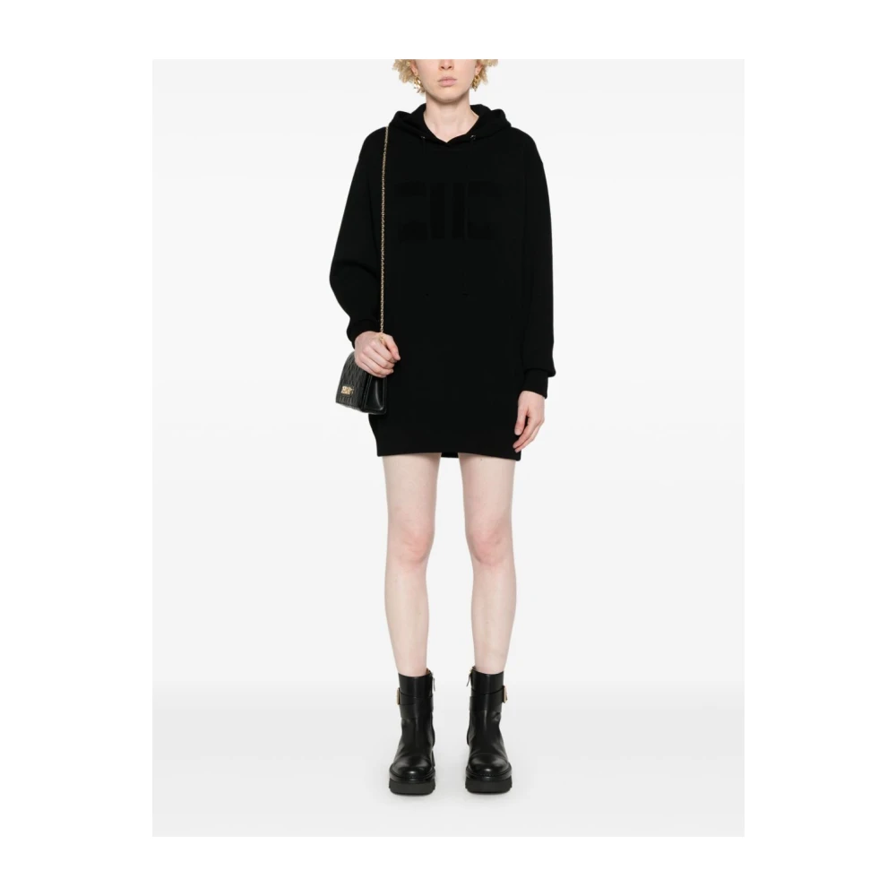 Elisabetta Franchi Elegante Nero Jurk Aw24 Black Dames