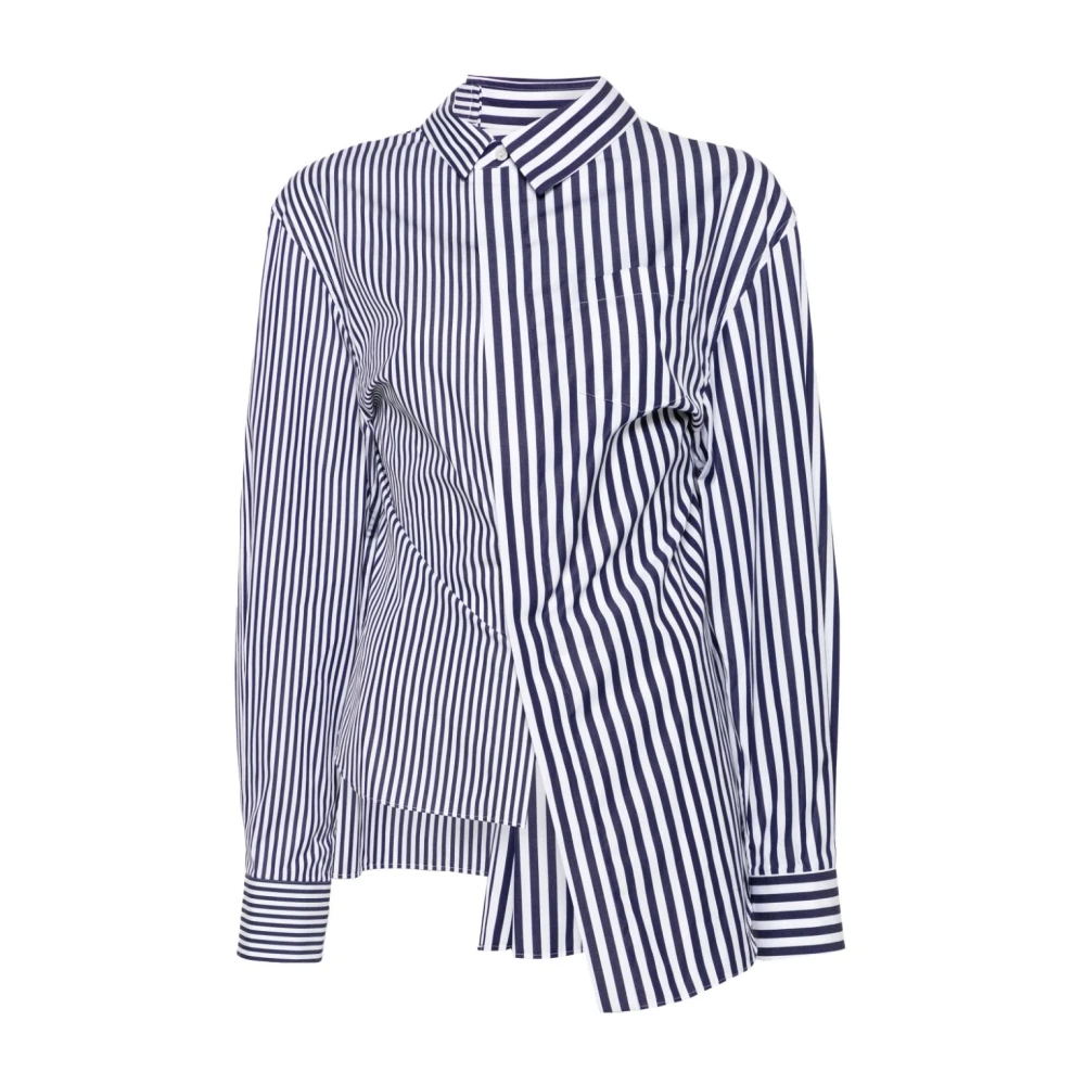 Sacai Blauw Bengal Streep Overhemd Blue Dames