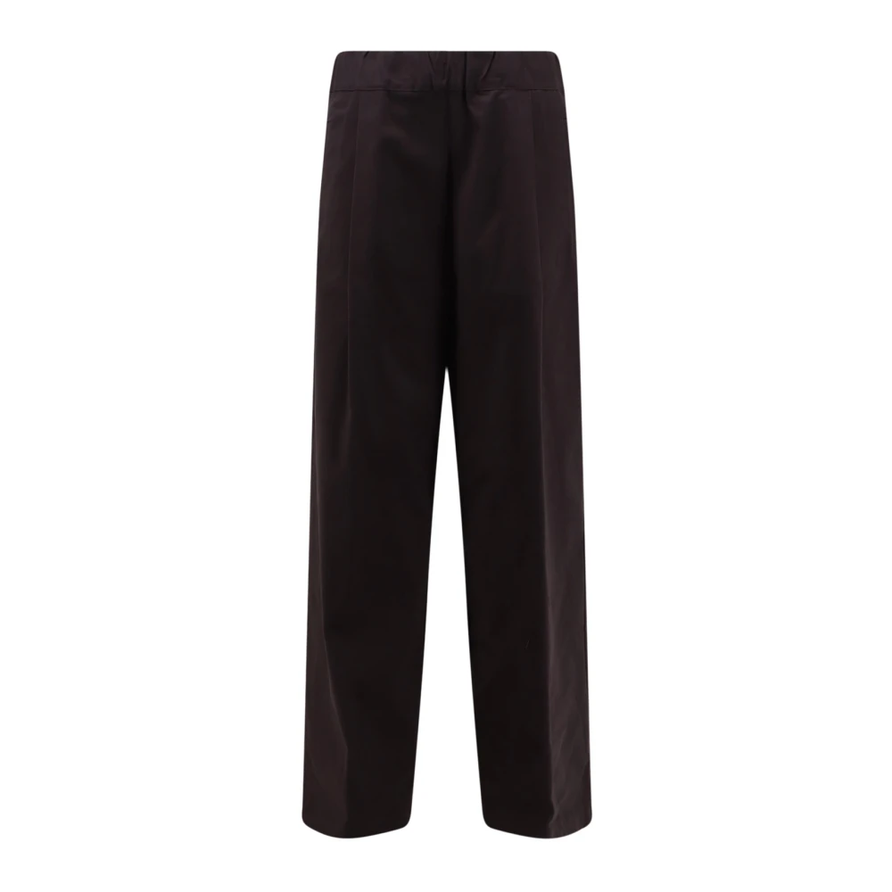 Semicouture Brown Wide Trousers, Female, Xl, Wide Trousers