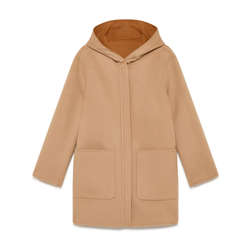 Maliparmi Dubbellaagse wollen jas Beige Dames