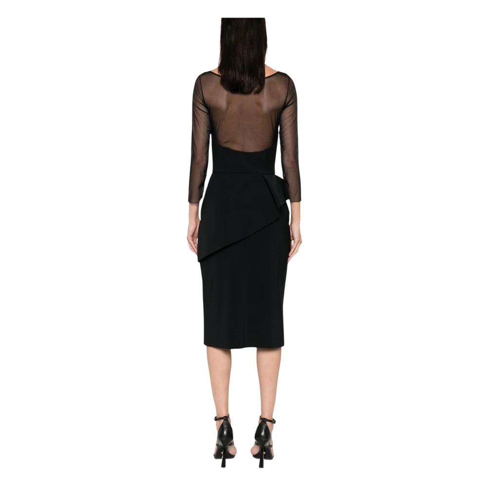Chiara Boni Illusion Bis Stretch Jersey Jurk Black Dames