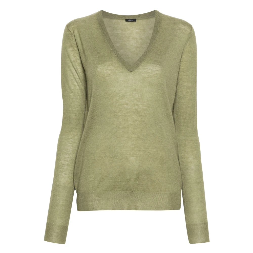 Joseph Groene Cashmere Longsleeve Gebreide Trui Green Dames