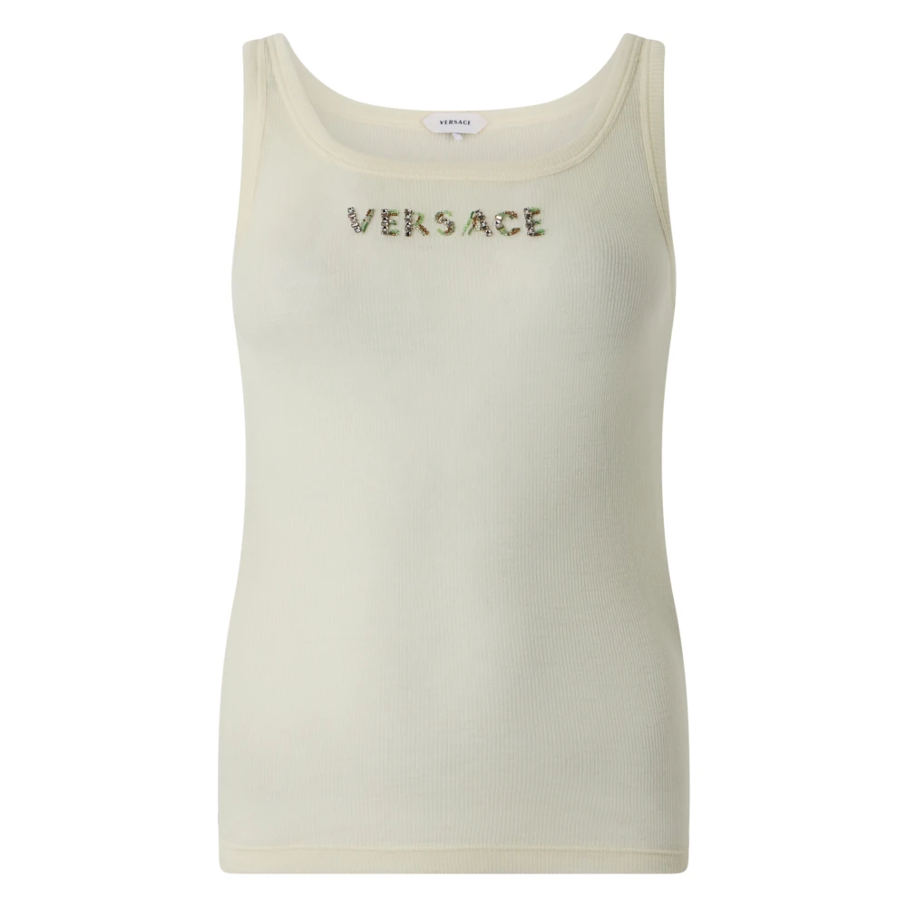 Versace Vrouw Wit Tops Dames, S, Tops
