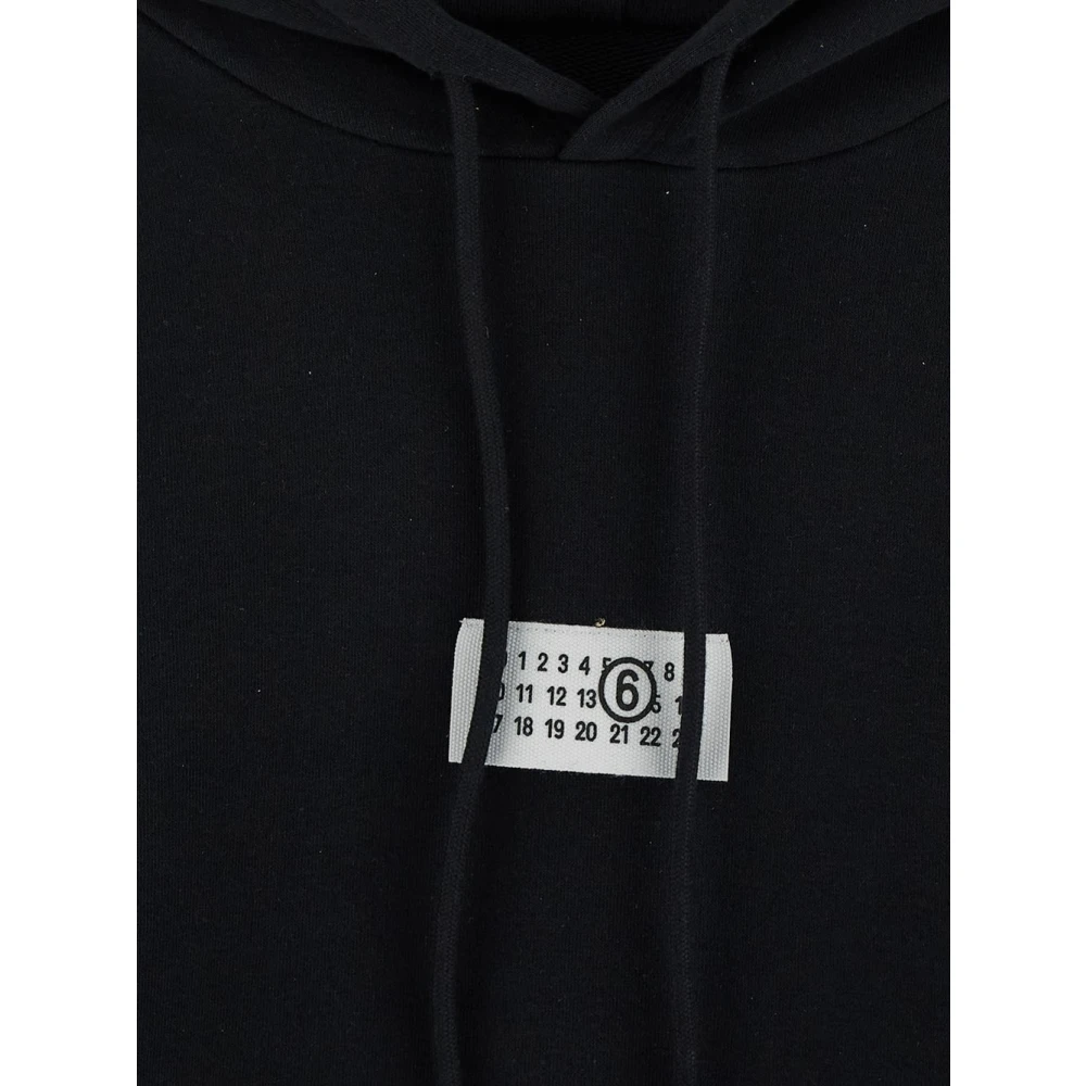 MM6 Maison Margiela Logo Hoodie Black Heren