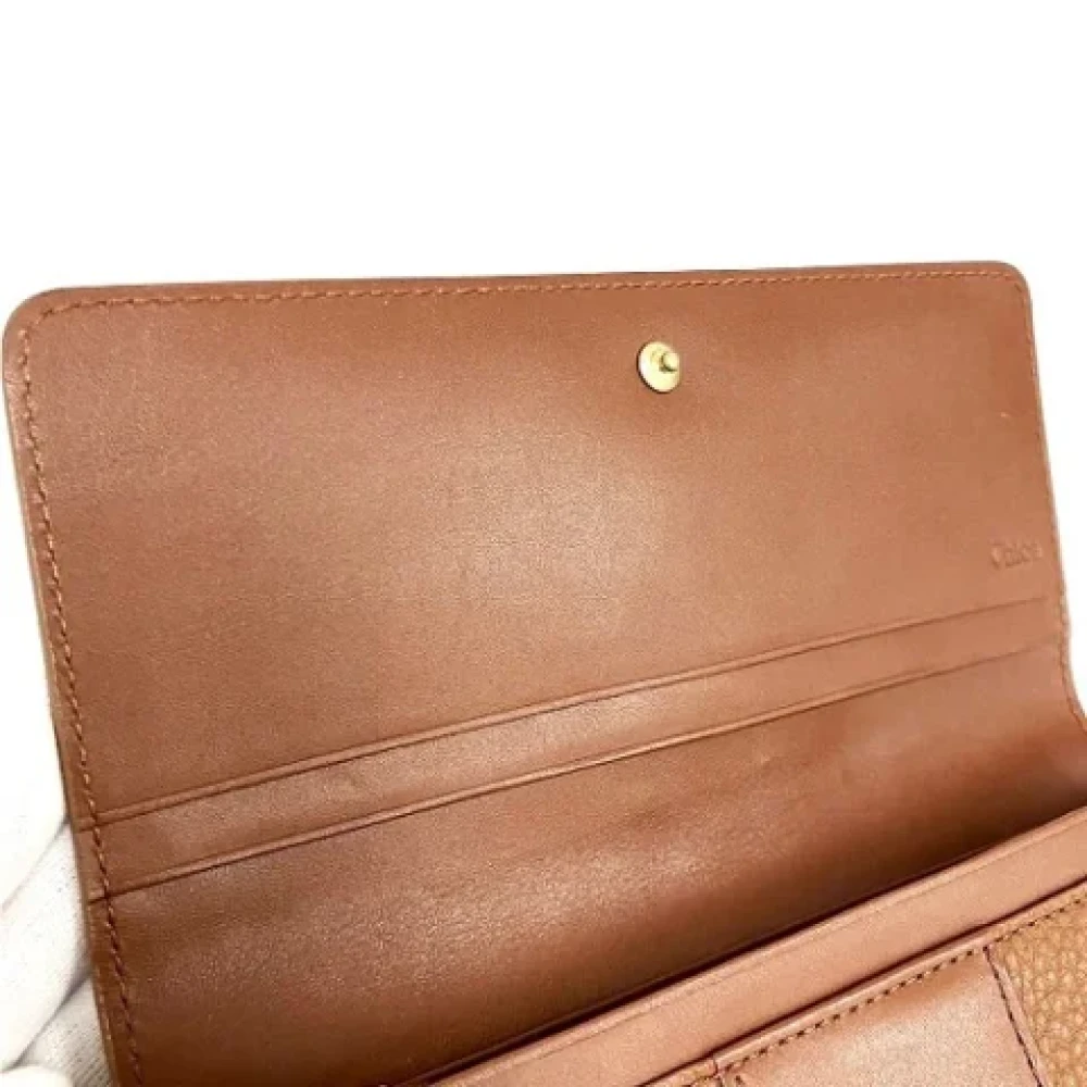 Chloé Pre-owned Leather wallets Brown Dames