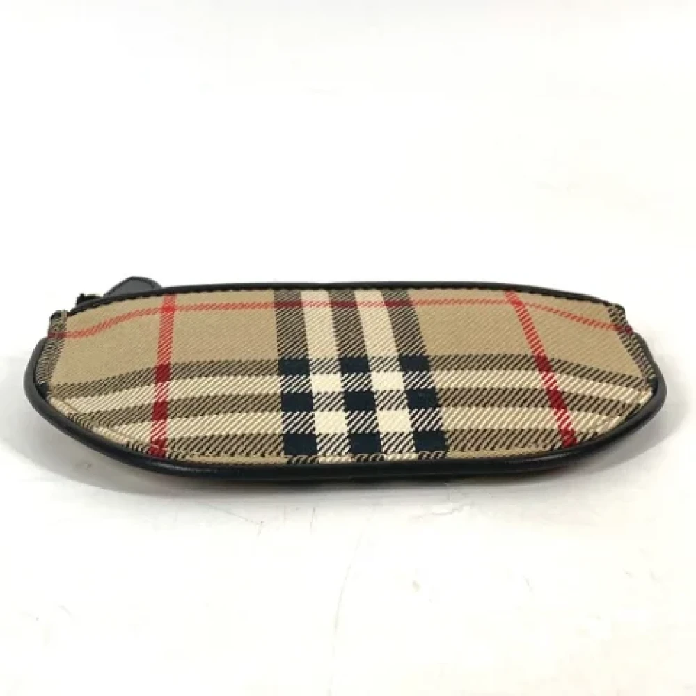 Burberry Vintage Pre-owned Leather wallets Beige Unisex
