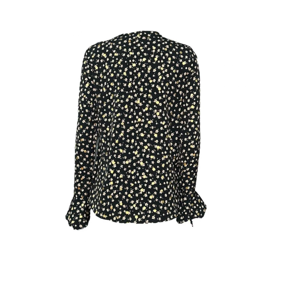 Molly Bracken Katoenen Overhemd met Ruchedetail Black Dames