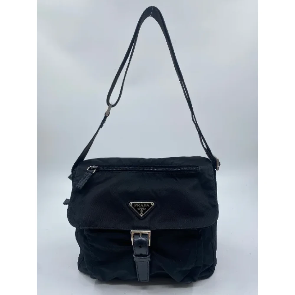 Prada Vintage Pre-owned Nylon prada-bags Black Dames