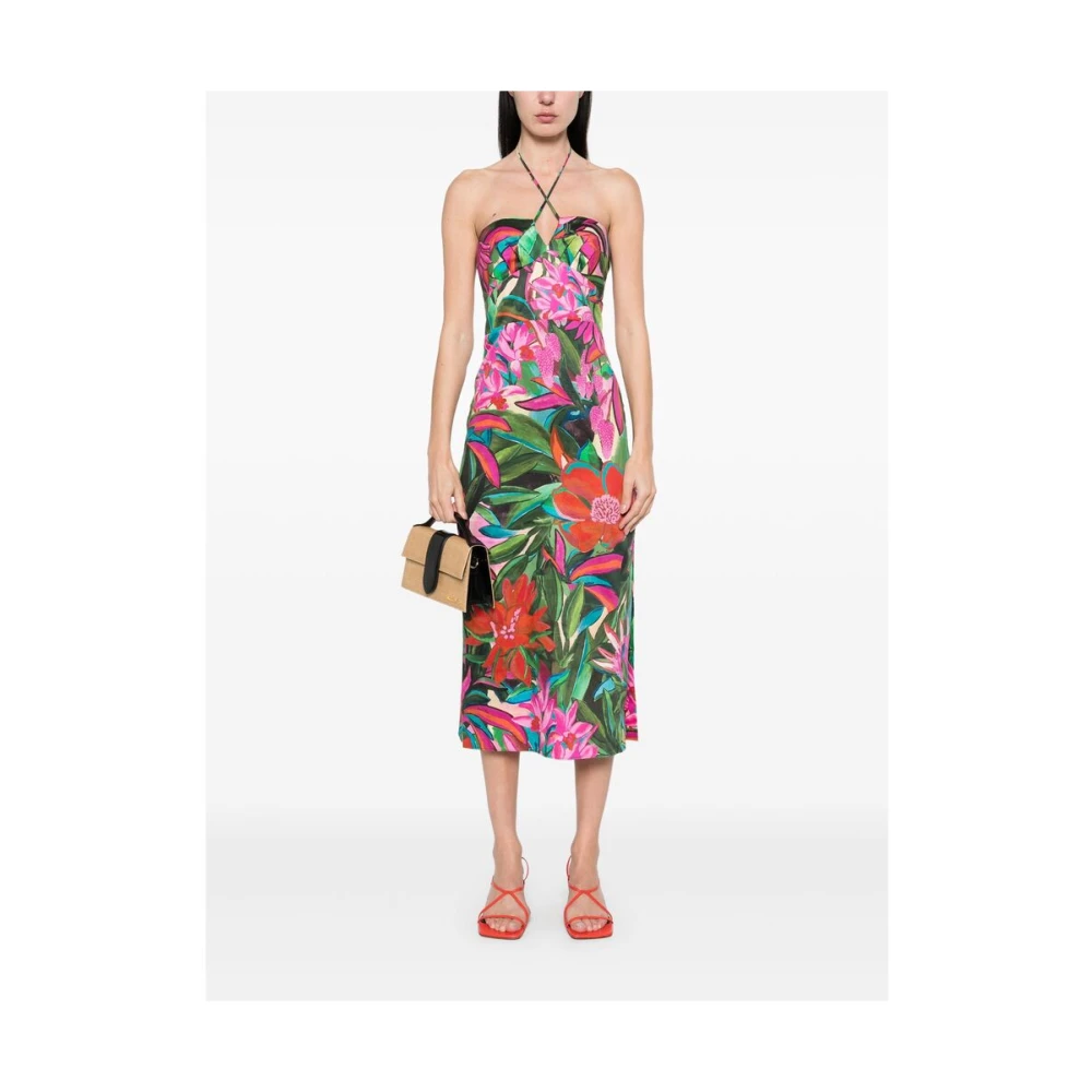 Farm Rio Groene Varen Jurk met Ritssluiting Multicolor Dames