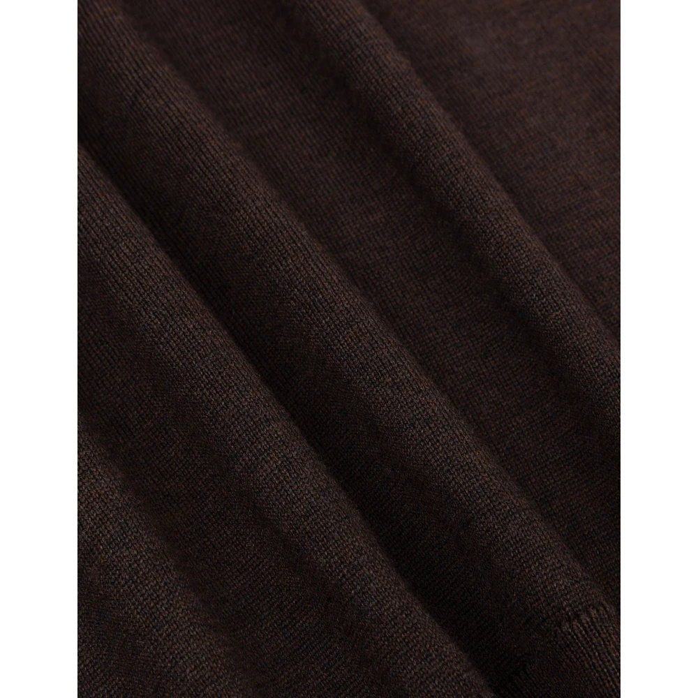 Cavallaro Merino Half Zip Pullover Bruin Sweater Brown Heren