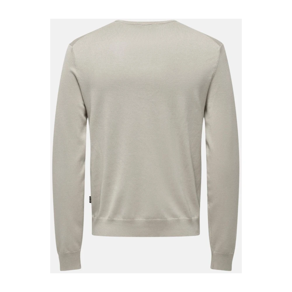 Only & Sons Stijlvolle Gebreide Trui Gray Heren