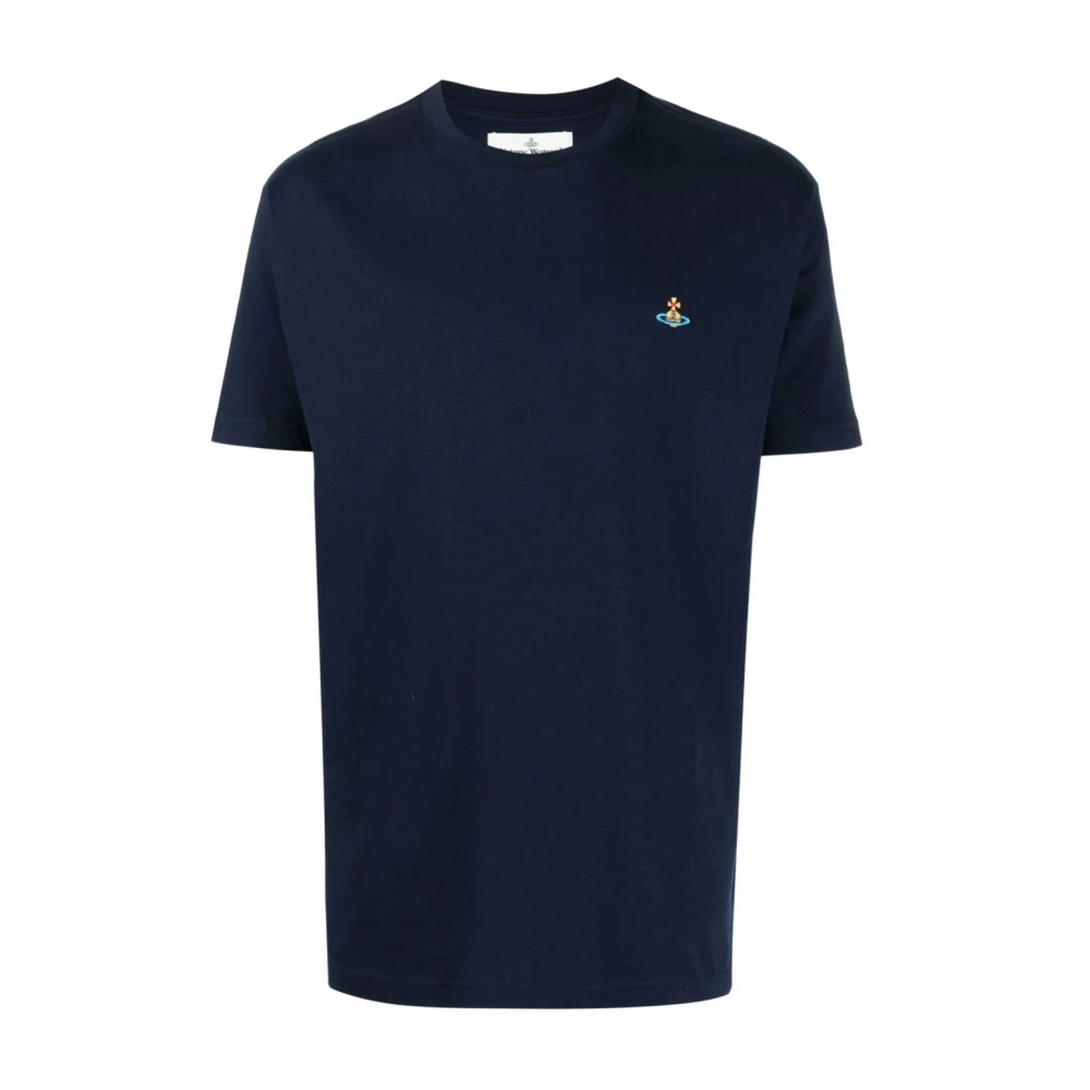 Vivienne Westwood Klassieke Orb Navy T-shirt Blue Heren