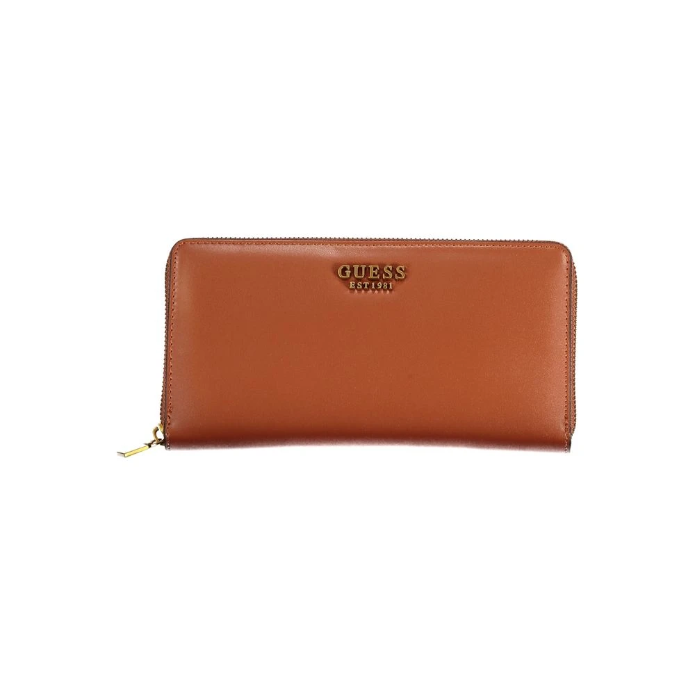 Guess Elegante Laurel Portemonnee met Drie Compartimenten Brown Dames