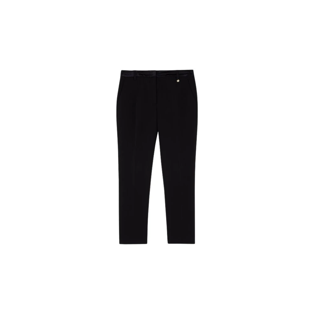 Liu Jo Zwarte Chino Broek met Elastiek Black Dames