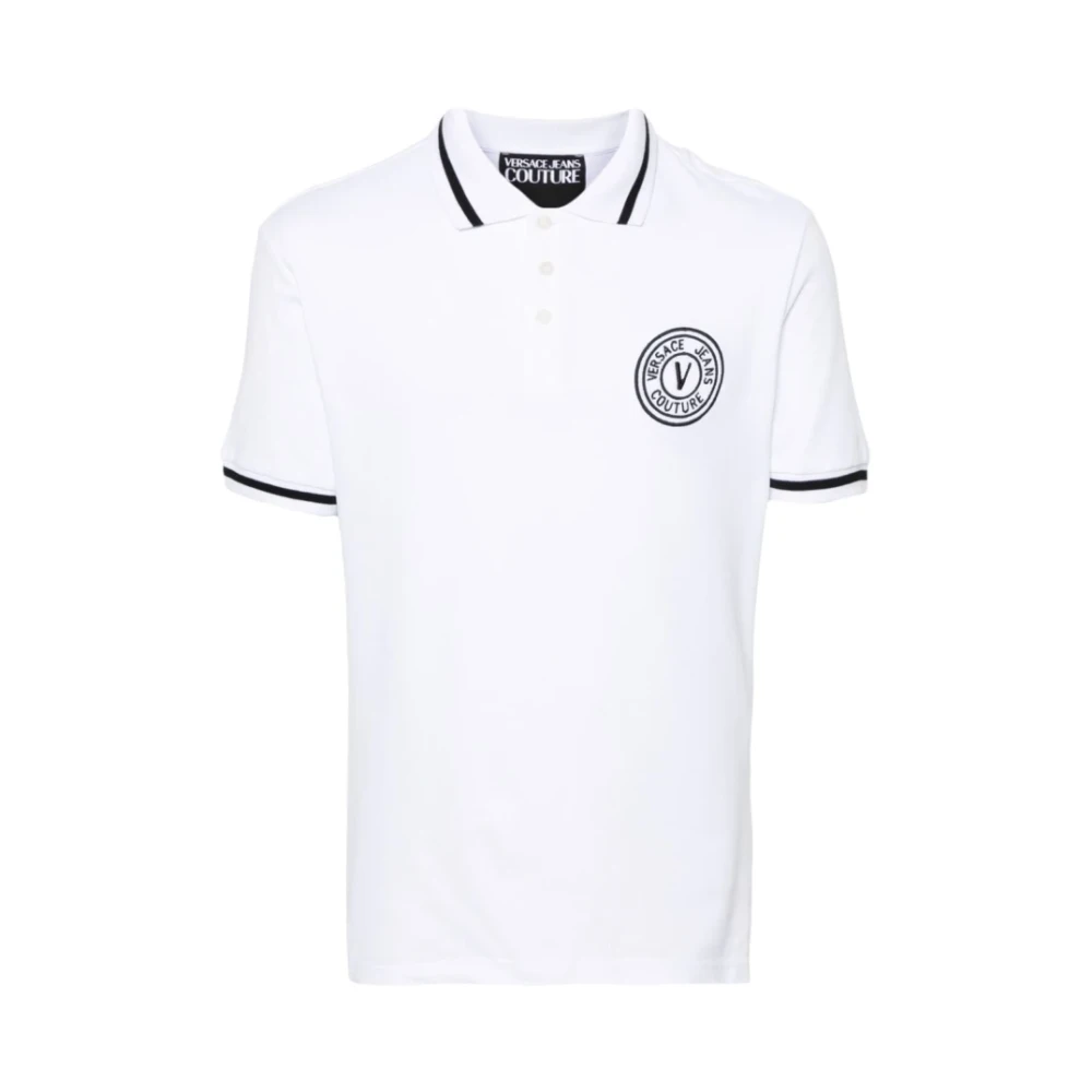 Versace Jeans Couture V-Emblem Polo Wit Heren White Heren