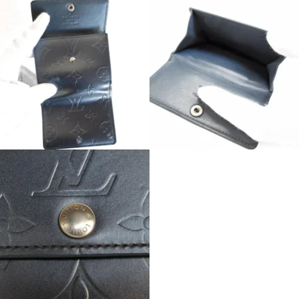 Louis Vuitton Vintage Pre-owned Leather wallets Blue Dames