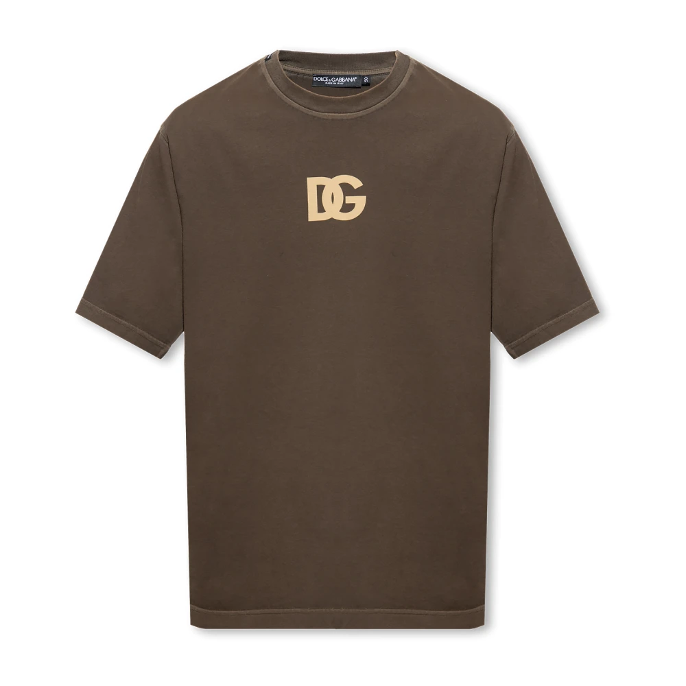 Dolce & Gabbana T-shirt med logotyp Brown, Herr