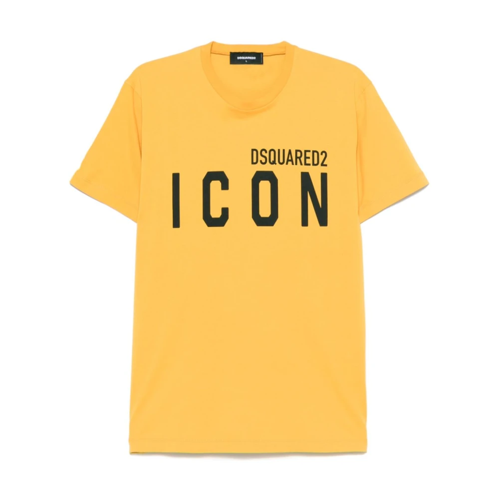 Dsquared2 Men's Yellow Sunflower Crew Neck T-Shirt - T-Shirts - Xs - Tops