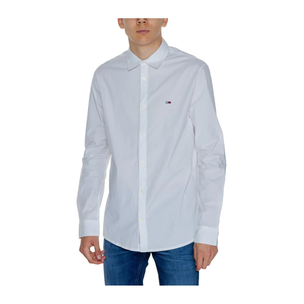 Tommy Hilfiger Wit Overhemd met Lange Mouwen en Button-Down Kraag White Heren