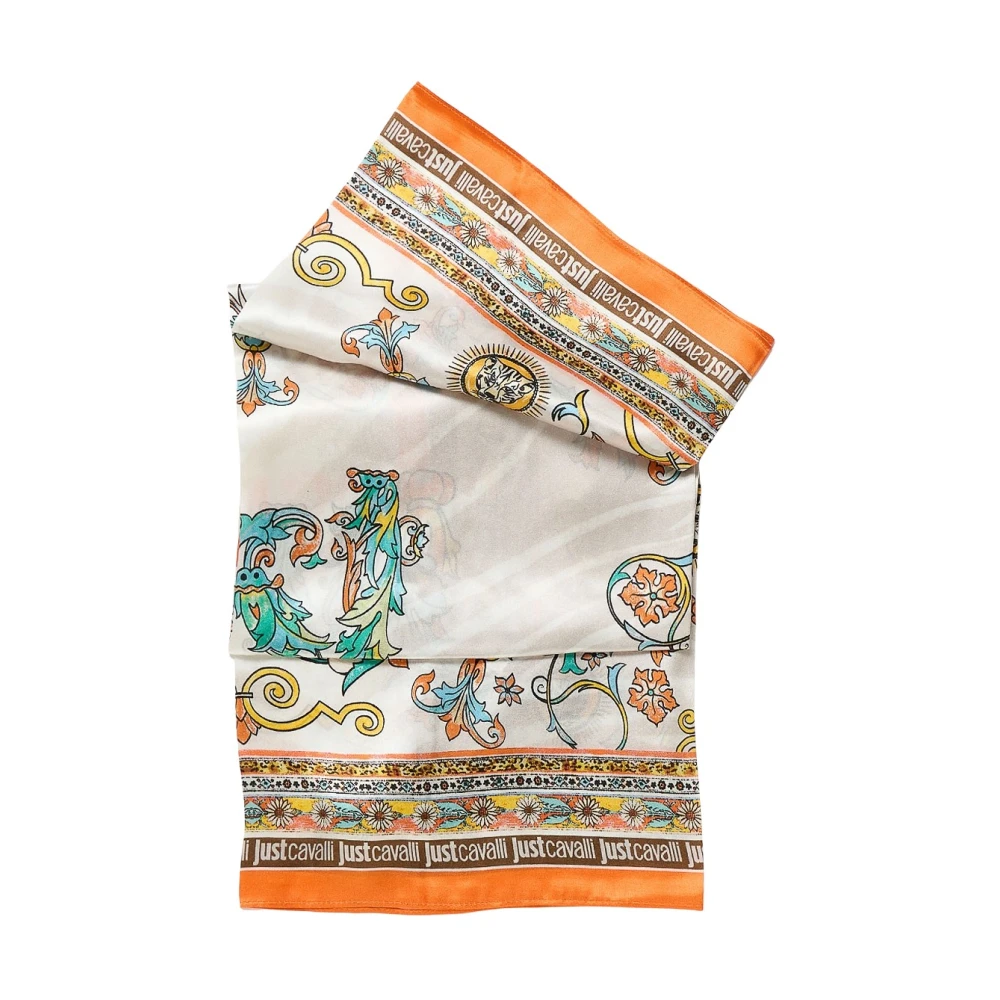 Just Cavalli Women's Multicolor Silk Scarves, One Size, Foulard Stampa Tarocchi