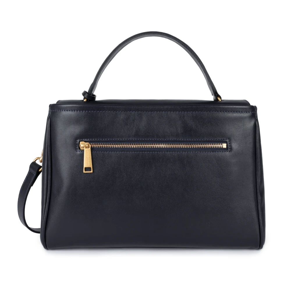 Lancaster Flap Handtas met Klem Donkerblauw Blue Dames