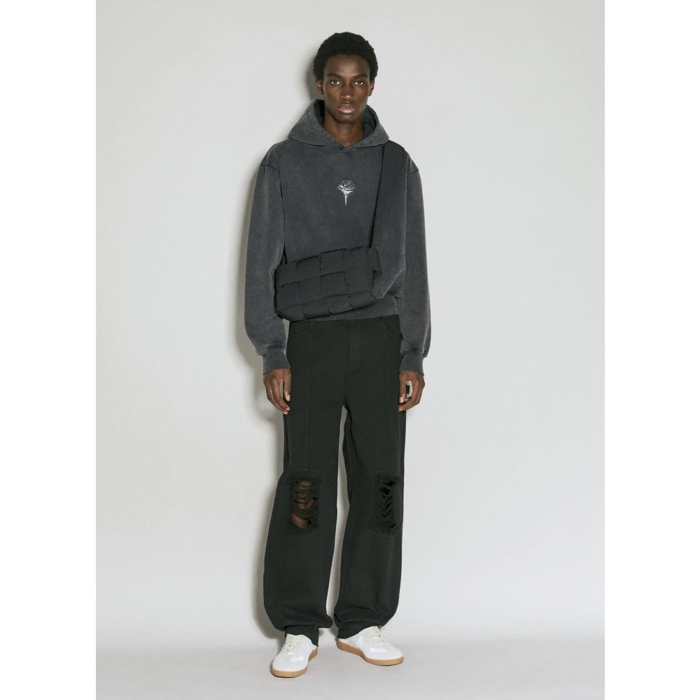 Han Kjøbenhavn Versleten Denim Kniebroek Black Heren