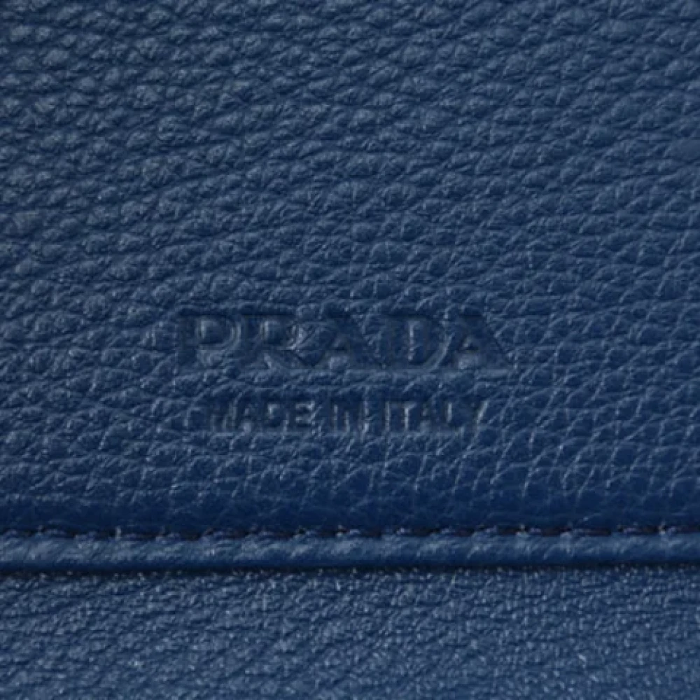 Prada Vintage Pre-owned Fabric wallets Blue Heren