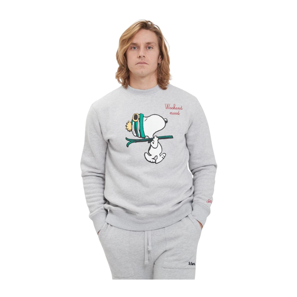 MC2 Saint Barth Snoopy Ski Sweatshirt Gray Heren