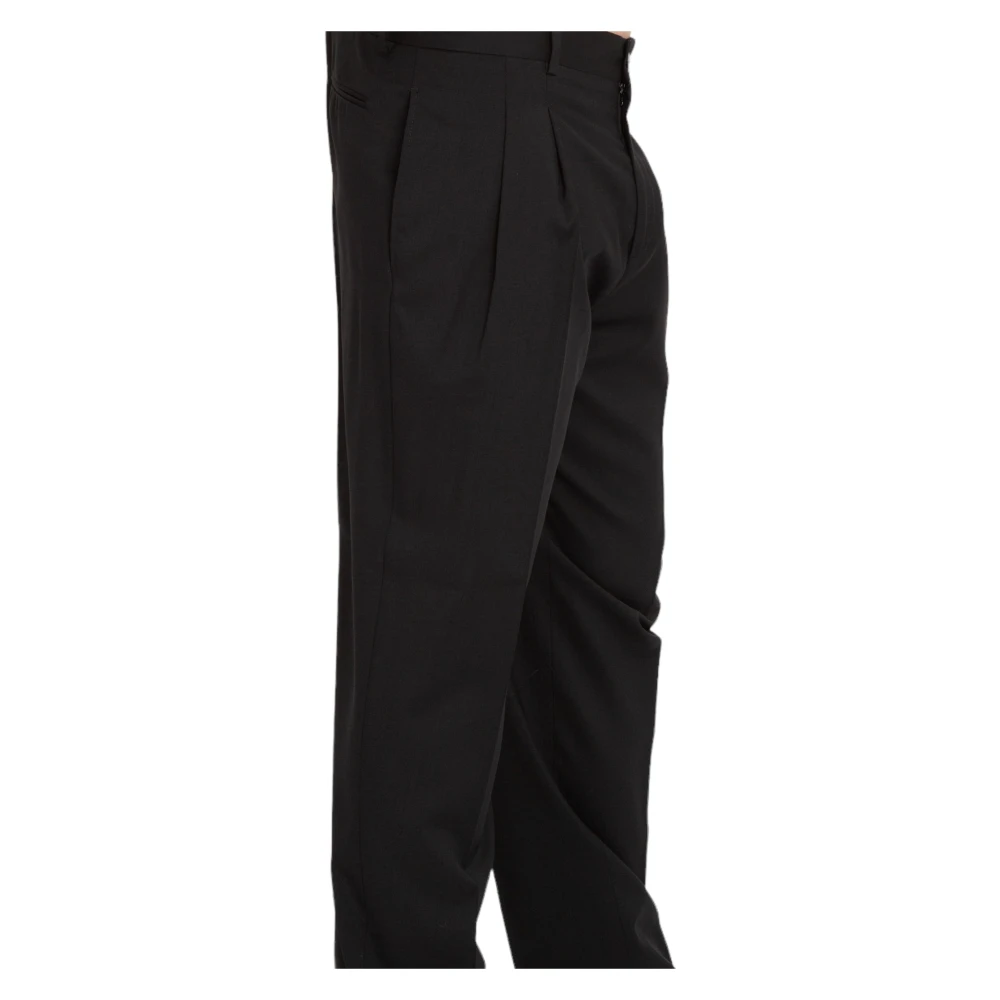 Costumein Dubbele Plooibroek in Matteo Stijl Black Heren