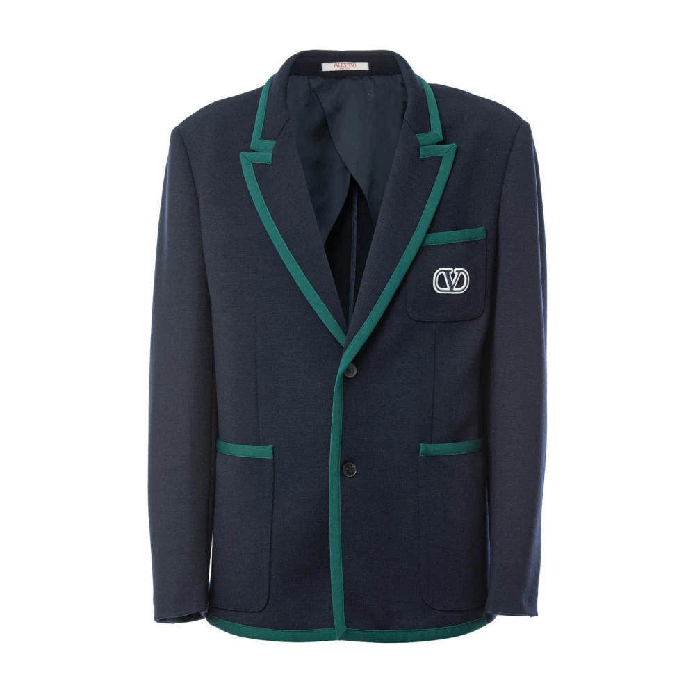 Valentino Garavani Blue Vlogo Signature Blazer - Male - Blazers - Xl - Jackets