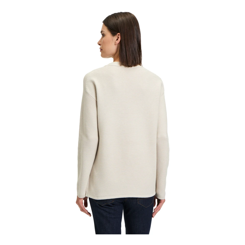 Betty Barclay Casual Gebreide Trui met Decoratieve Details Beige Dames