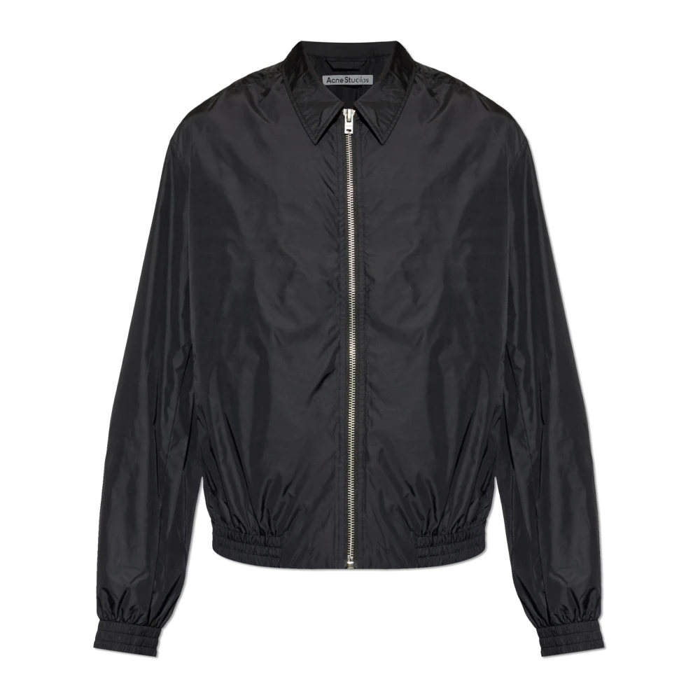 Acne Studios Men's Black Logo Jacket - Bomber Jackets - S - Jackets
