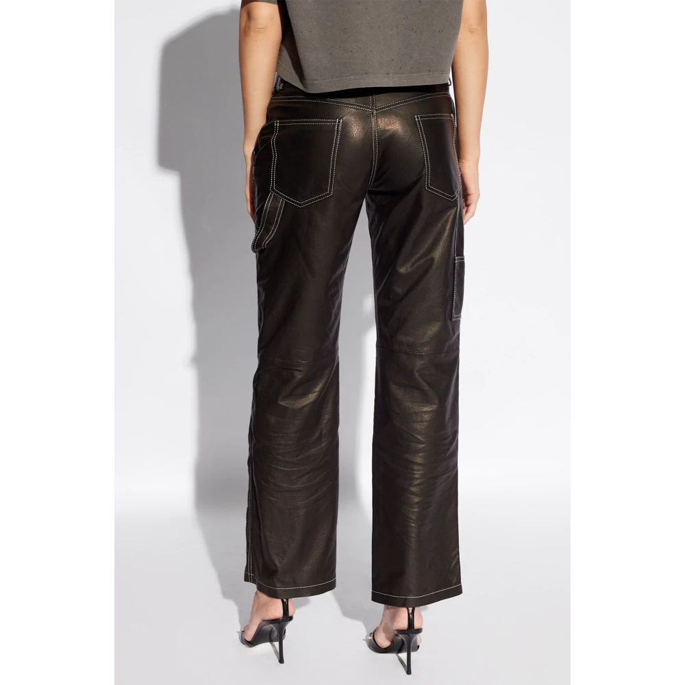 Halfboy Leren broek Black Dames