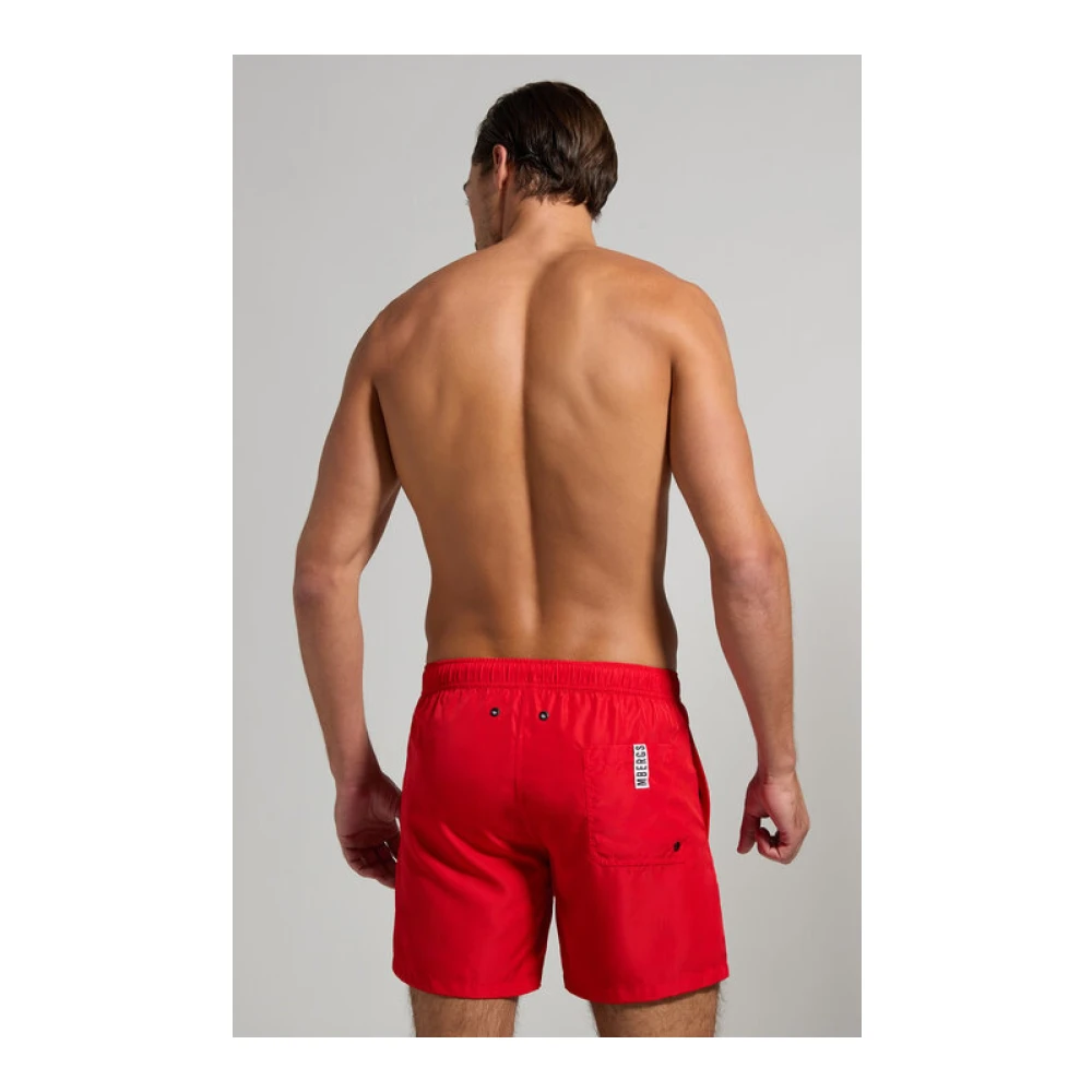 Bikkembergs Rode Zijlogo Zwemshorts Red Heren