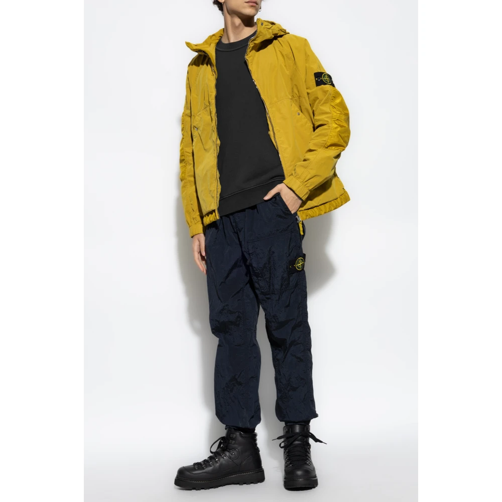 Stone Island Broek met logo Blue Heren